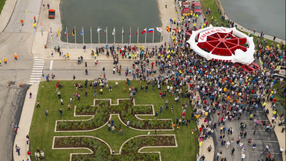 Thousands of people welcomed the Muon g-2 magnet to Fermilab in 2013